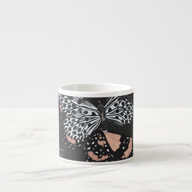 Tasse Expresso Papillons vintages (Devant)