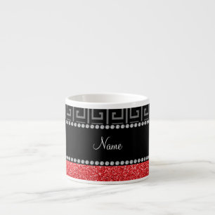 Tasse Expresso Parties scintillantes rouges principales grecques