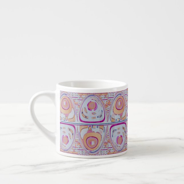 Tasse Expresso pâte à café expresso bleu orange pastel 2 (Gauche)