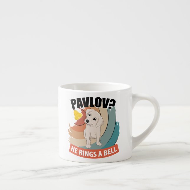 Tasse Expresso Pavlov Il Bague Une Cloche - Chien de Pavlov (Droite)