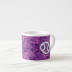 Tasse Expresso Pearl comme cancer Symbole Zodiaque sur Camo numér
