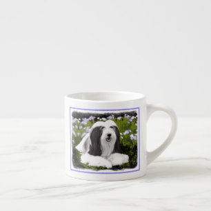 Tasse Expresso Peinture à collie à poils - Joli art original de c