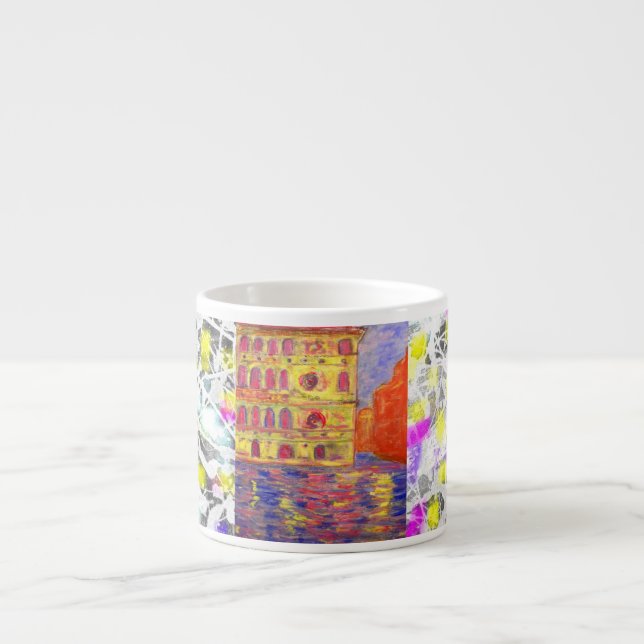 Tasse Expresso peinture à goutte venice italie (Devant)