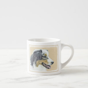 Tasse Expresso Peinture de berger australien - Art original de ch