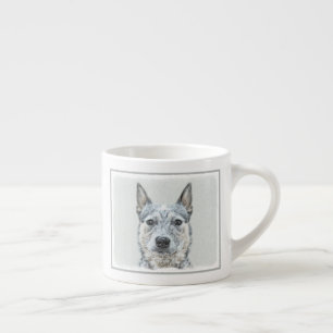 Tasse Expresso Peinture de chien de bétail australien - Beau art