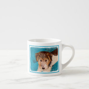 Tasse Expresso Peinture de chiot Terrier Fox - Art de chien origi