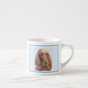 Tasse Expresso Peinture de Setter irlandais - Joli art original d