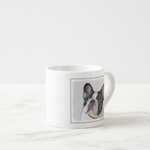 Tasse Expresso Peinture française de Bulldog (Pied de broche) - A