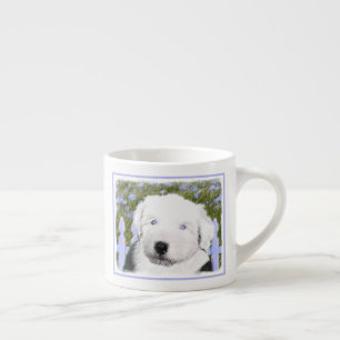 Tasse Expresso Peinture sur chiots pour chien de garde anglaise -