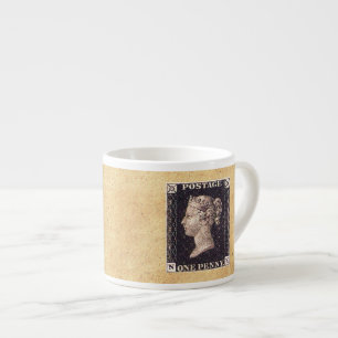 Tasse Expresso Penny Black Postage Timbre