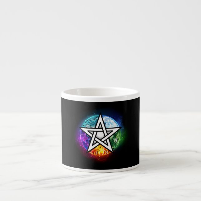 Tasse Expresso pentagramme du Wiccan (Devant)