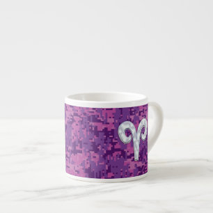 Tasse Expresso Perle comme Aries Symbole Zodiaque Camouflage numé
