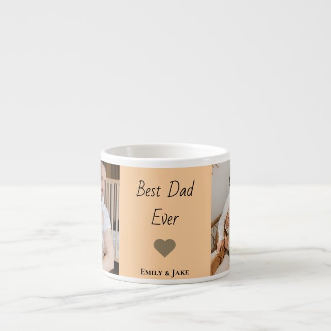 Tasse Expresso Personalized Best Dad Ever Espresso Mug Kids Names (Devant)