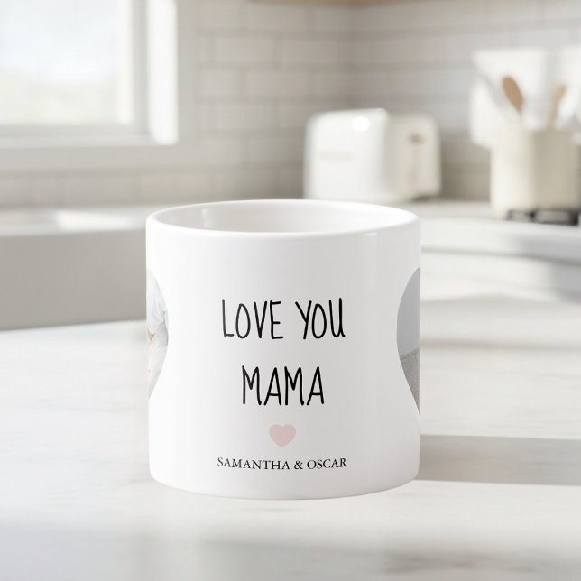 Tasse Expresso Personalized Love You Mama | Custom Photo Gift (Créateur téléchargé)