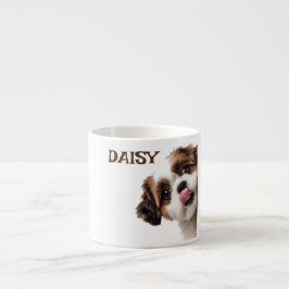 Tasse Expresso Personalized Pastel Brown Dog Photo Espresso Mug