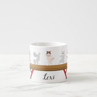 Tasse Expresso Personnalisable Cinq Chats de Gymnastique Mini Esp
