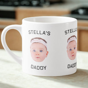 Tasse Expresso Personnalisé Baby Face Photo Papa Cadeau