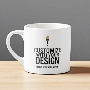 Tasse Expresso Personnalisé Minimaliste Marque d'entreprise Perso
