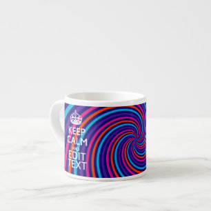 Tasse Expresso Personnalisez votre swirl multicolore de texte de 
