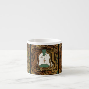 Tasse Expresso Peter Behrens Kiss Love Art Nouveau Abstrait