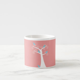 Tasse Expresso petit mug oiseau bleu pour les amoureux des oiseau
