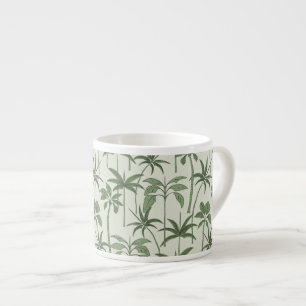Tasse Expresso Petite Oasis : Palme botanique fine ligne sage