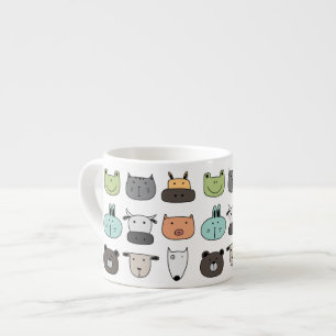 Tasse Expresso Petits enfants Mug - Visages animaux