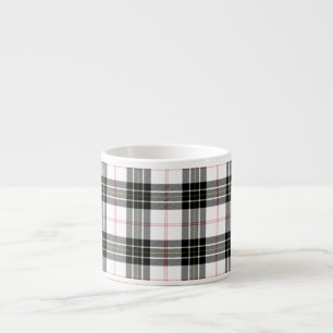 Tasse Expresso Pherson tartan noir blanc plaid