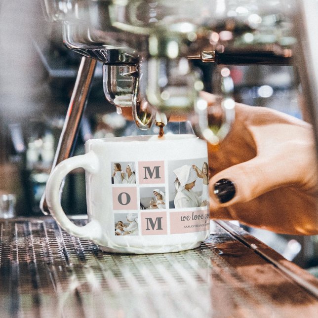 Tasse Expresso Photo de collection moderne Best Mom Ever Pink Cad (Créateur téléchargé)