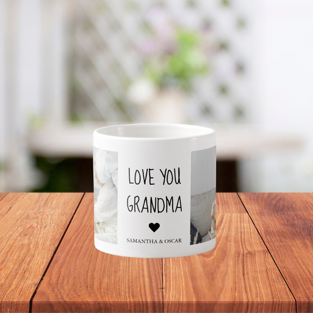 Tasse Expresso Photo de Love You Grandma Meilleur poison (Créateur téléchargé)