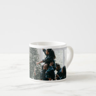 Tasse Expresso Photo de Noël personnalisé de famille
