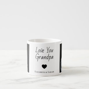 Tasse Expresso Photo Espresso Mug - Love You Grand-père avec coeu
