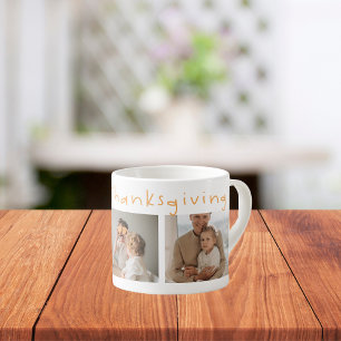 Tasse Expresso Photo et Bon thanksgiving de collection moderne