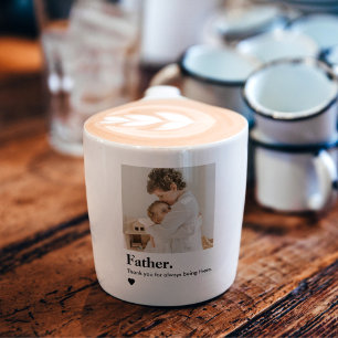 Tasse Expresso Photo Père personnalisée   Cadeau personnalisé