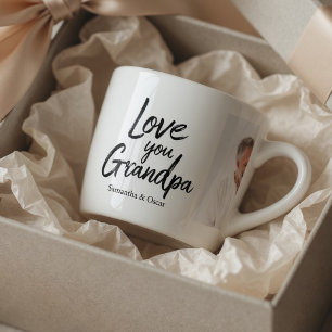 Tasse Expresso Photo personnalisé de Grand-Père Cadeau personna