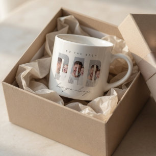 Tasse Expresso Photo personnalisé de Papa Meilleur Papa du Mond