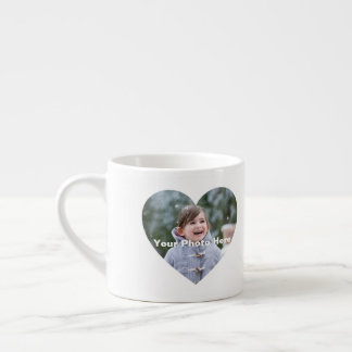 Tasse Expresso Photo personnalisée en forme de coeur Espresso Mug
