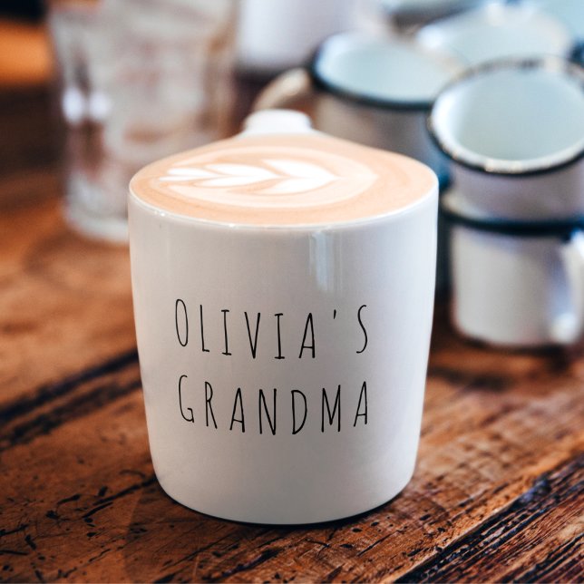 Tasse Expresso Photo personnalisée et nom pour le cadeau de grand (Créateur téléchargé)