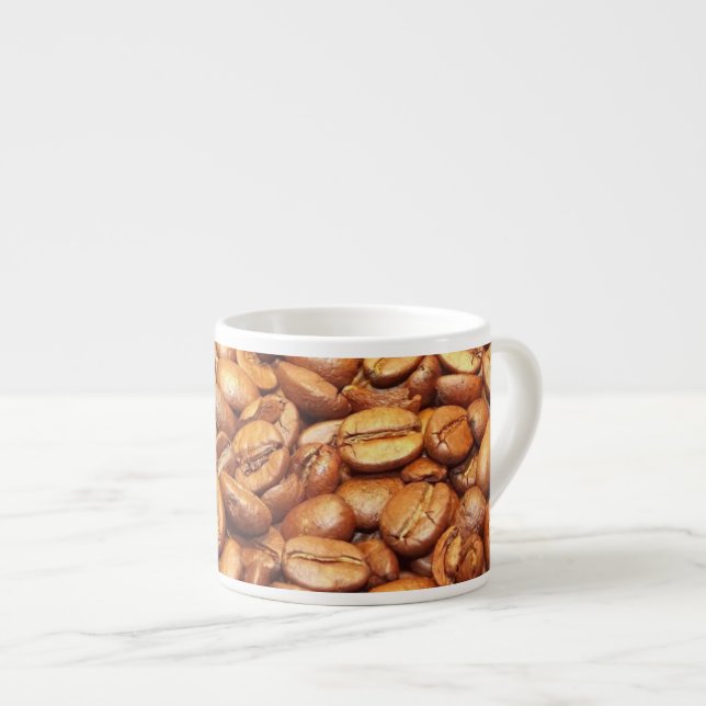 Tasse Expresso Photographie des fèves de café (Devant droit)