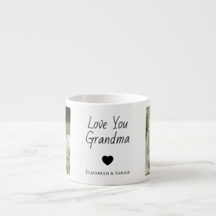 Tasse Expresso Photos personnalisées & "Aimez-vous grand-mère