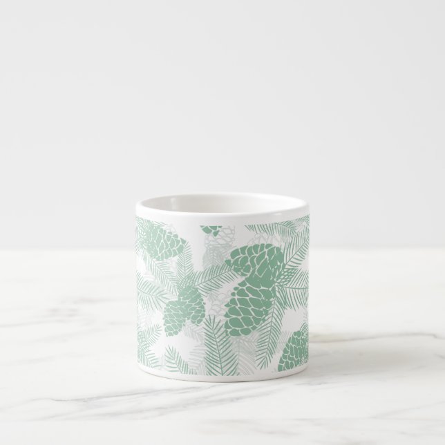 Tasse Expresso Pin vert de Noël sans soucis (Devant)
