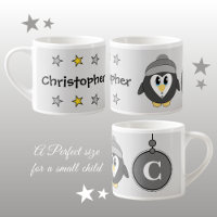 Pingouin mignon gris jaune avec étoiles enfant
