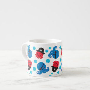 Tasse Expresso Pirate Octopus, Motif de pieuvre, Animaux de mer