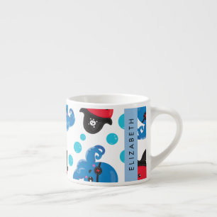 Tasse Expresso Pirate Octopus, Motif Octopus, Mer, Votre Nom