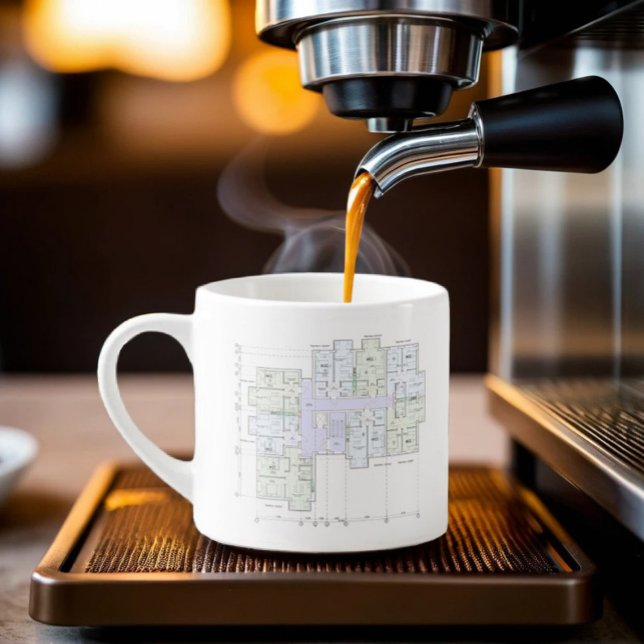 Tasse Expresso Plan d'architecture  (Créateur téléchargé)