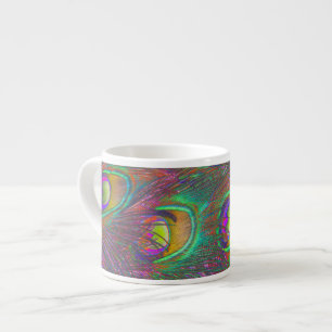 Tasse Expresso Plumes Peacock Tinsel de Noël