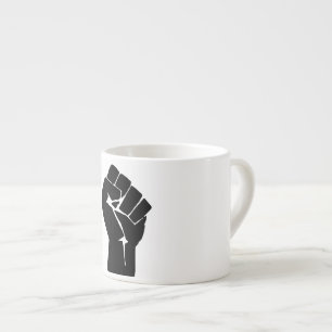 Tasse Expresso Poing Noir Levé - Résistance Protestation