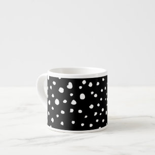 Tasse Expresso Points dalmatiens, Zones dalmatiennes, Noir et Bla