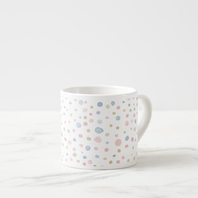 Tasse Expresso Points d'aquarelle Andie Confetti Espresso Mug (Devant droit)