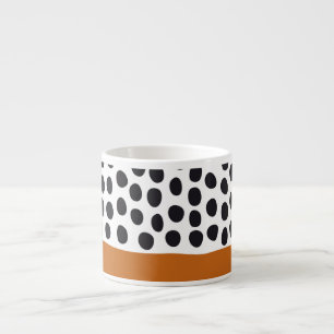 Tasse Expresso Pois peint à la main chic avec l'érable d'automn